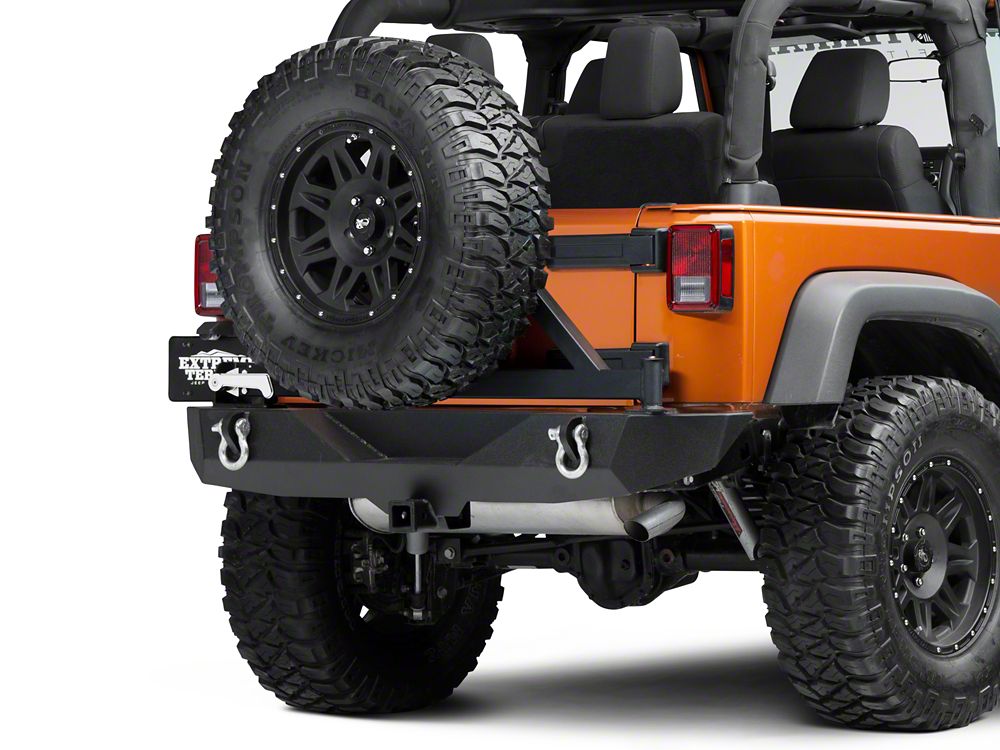 Barricade Trail Force HD Rear Bumper with Tire Carrier (07-18 Jeep Wrangler JK)