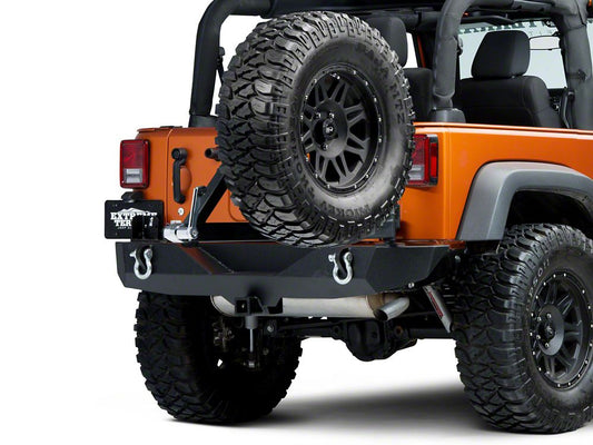 Barricade Trail Force HD Rear Bumper with Tire Carrier (07-18 Jeep Wrangler JK)