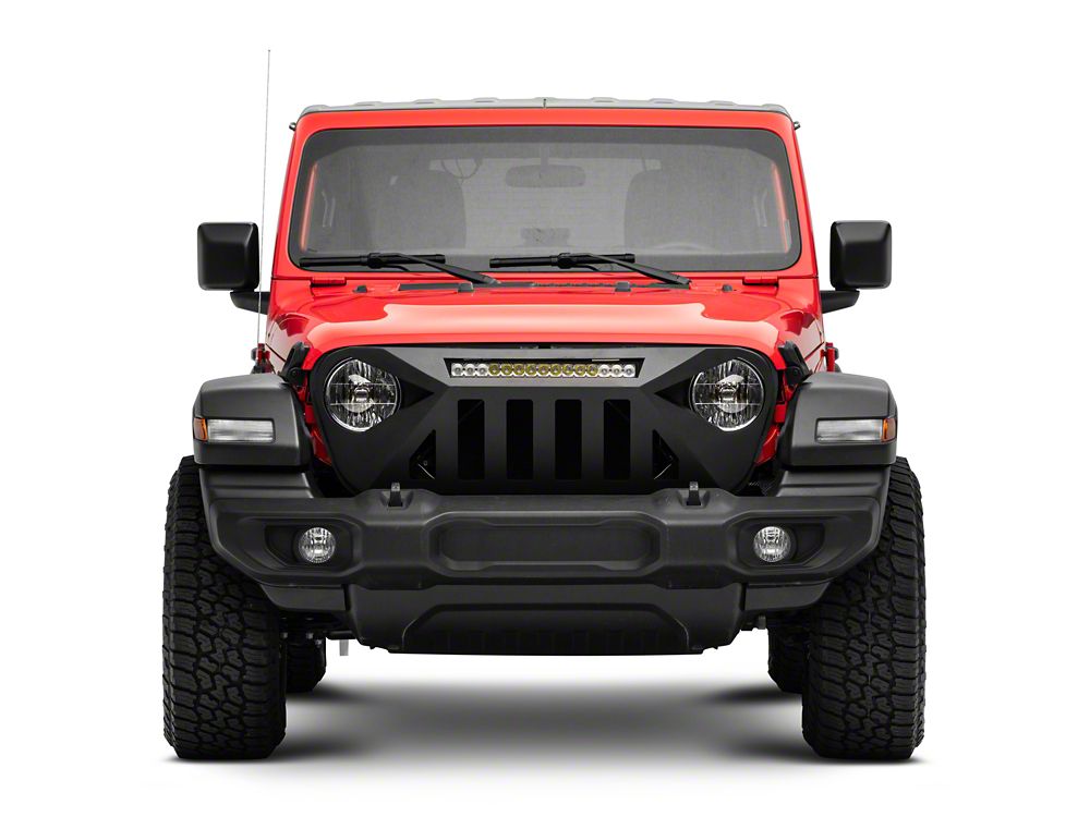 Barricade Dark Star Aluminum Grille with 20-Inch LED Light Bar (18-25 Jeep Wrangler JL)