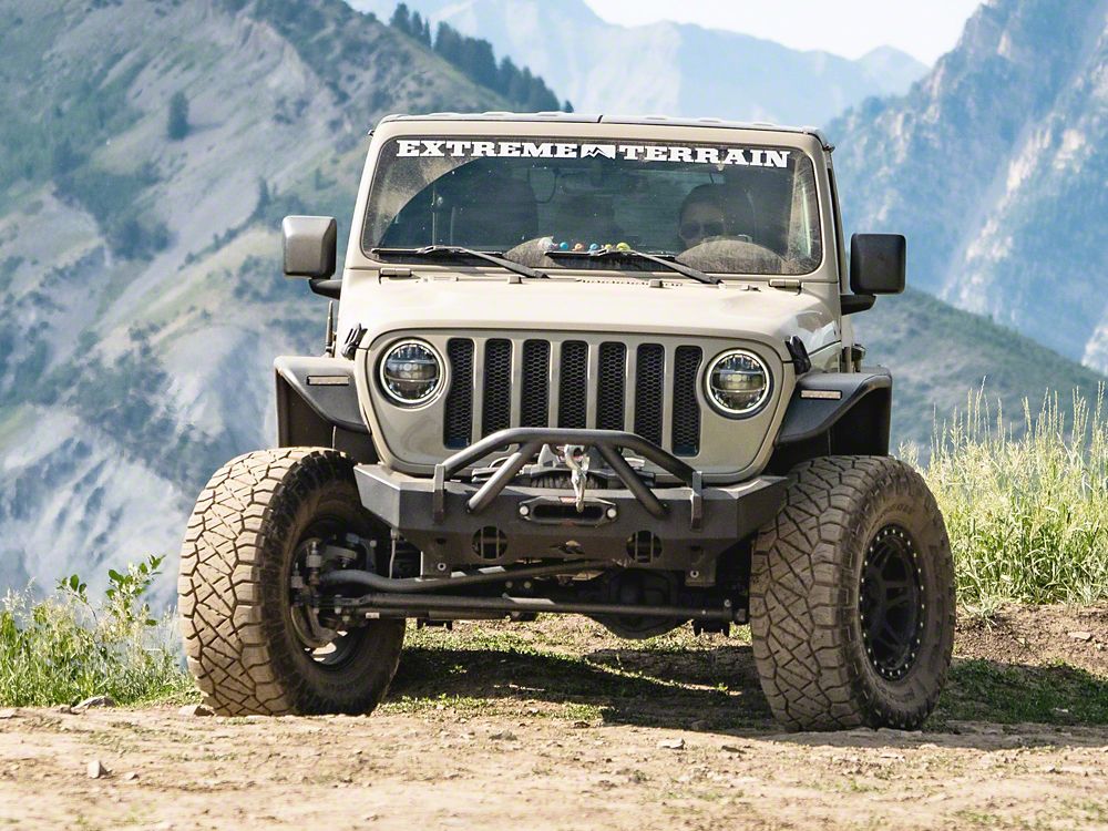 Barricade Tubular Fender Flares with LED DRL and Marker Lights (18-25 Jeep Wrangler JL)