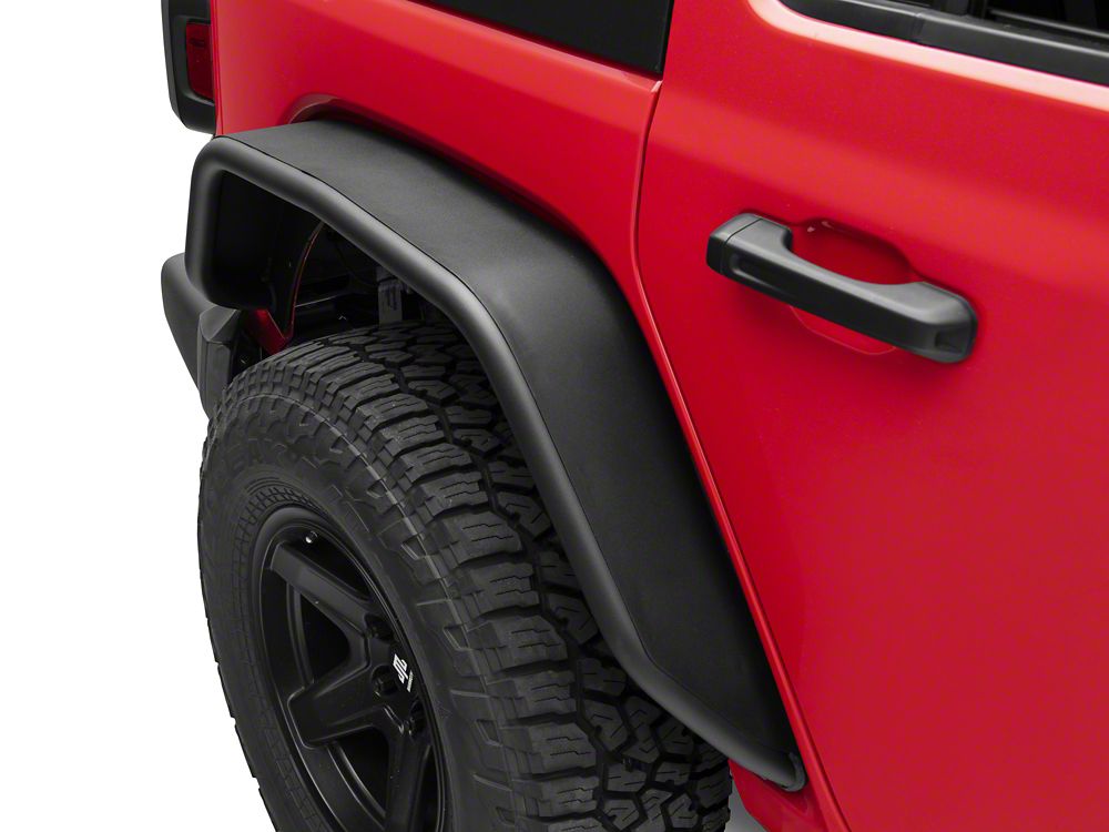 Barricade Tubular Fender Flares with LED DRL and Marker Lights (18-25 Jeep Wrangler JL)