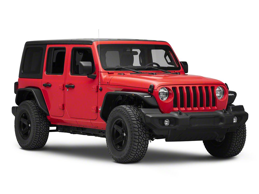Barricade Tubular Fender Flares with LED DRL and Marker Lights (18-25 Jeep Wrangler JL)