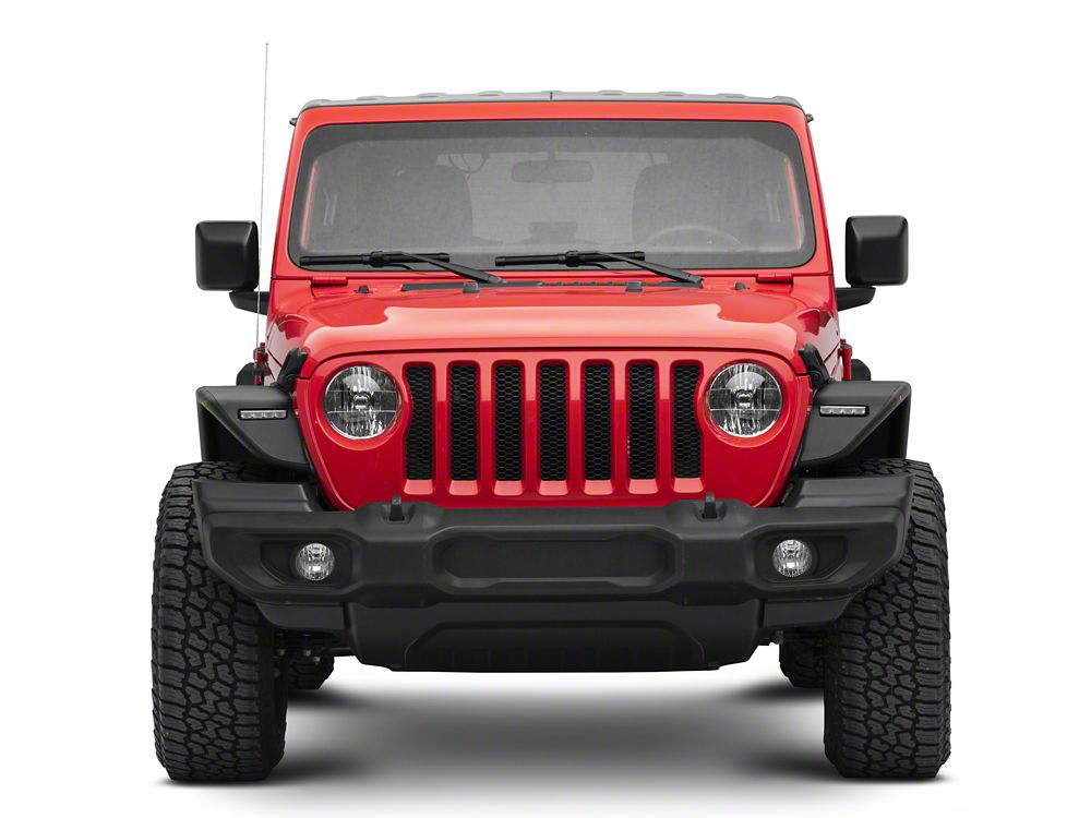 Barricade Tubular Fender Flares with LED DRL and Marker Lights (18-25 Jeep Wrangler JL)
