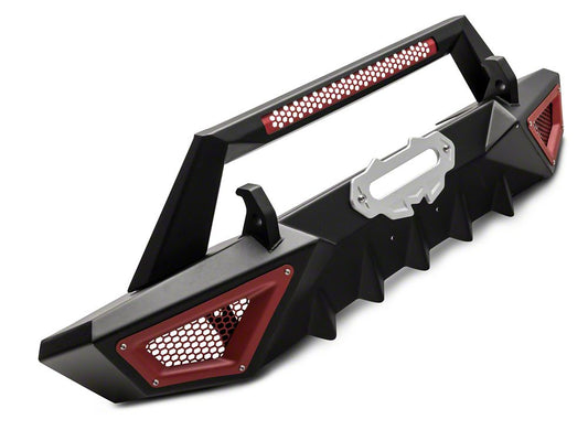 Barricade X-Series Front Bumper; Red Inserts (18-25 Jeep Wrangler JL)