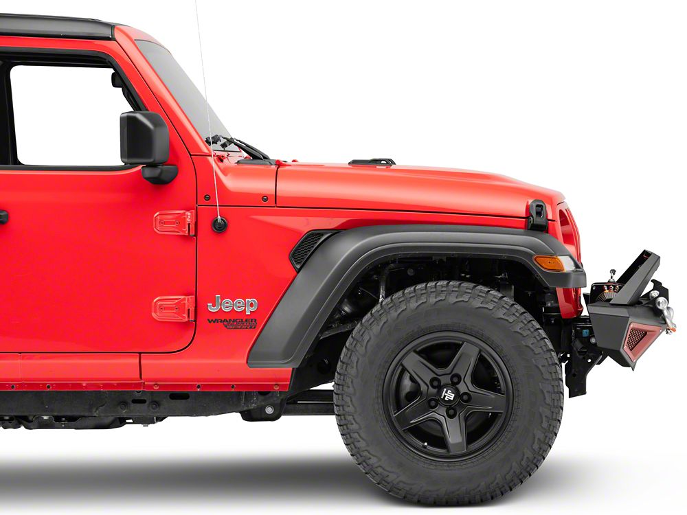 Barricade X-Series Front Bumper; Red Inserts (18-25 Jeep Wrangler JL)