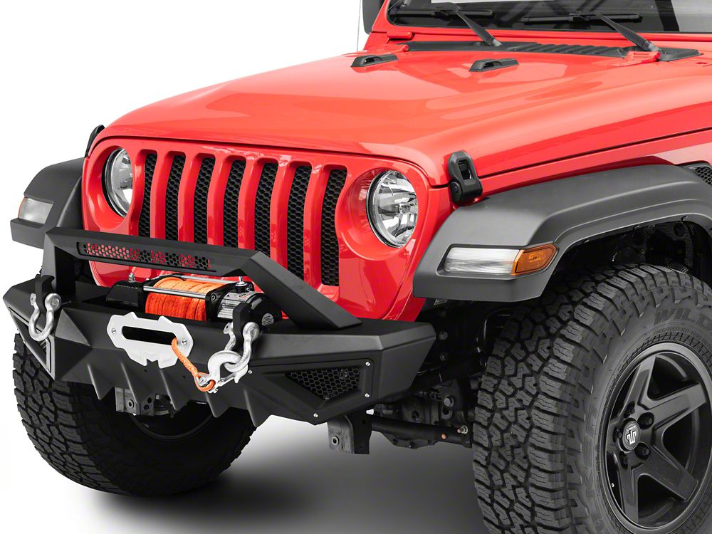 Barricade X-Series Front Bumper; Black Inserts (18-25 Jeep Wrangler JL)