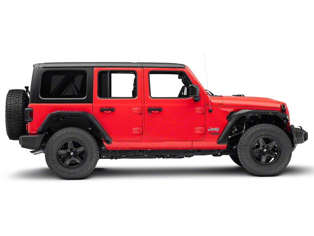 Barricade X-Series Fender Flares; Rear; Red Inserts (18-25 Jeep Wrangler JL)