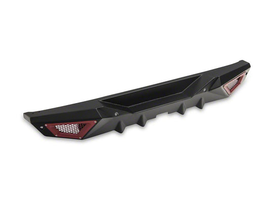 Barricade X-Series Rear Bumper; Red Inserts (18-25 Jeep Wrangler JL)