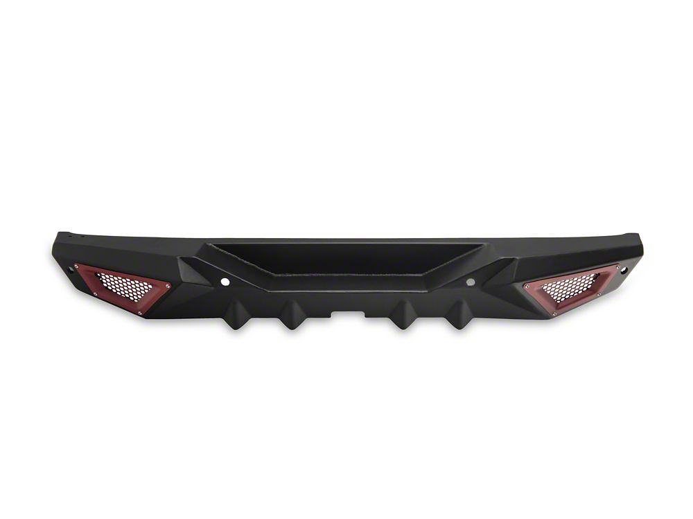 Barricade X-Series Rear Bumper; Red Inserts (18-25 Jeep Wrangler JL)