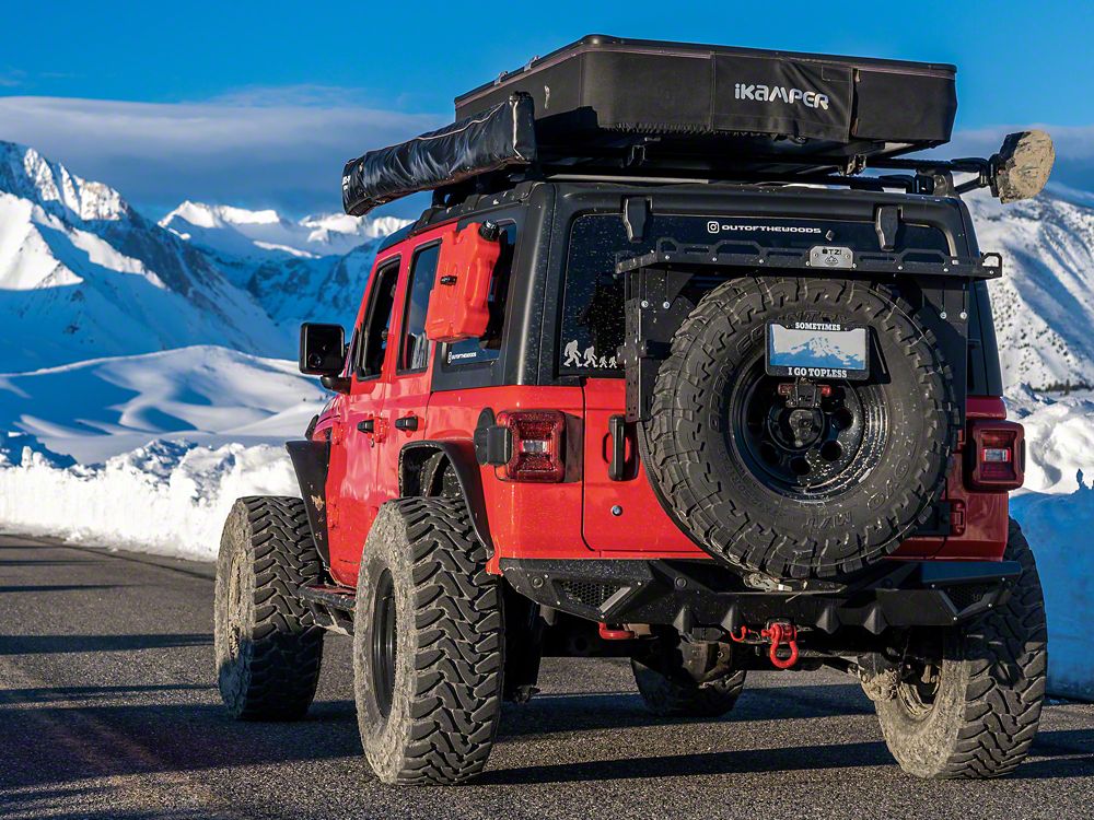 Barricade X-Series Rear Bumper; Black Inserts (18-25 Jeep Wrangler JL)