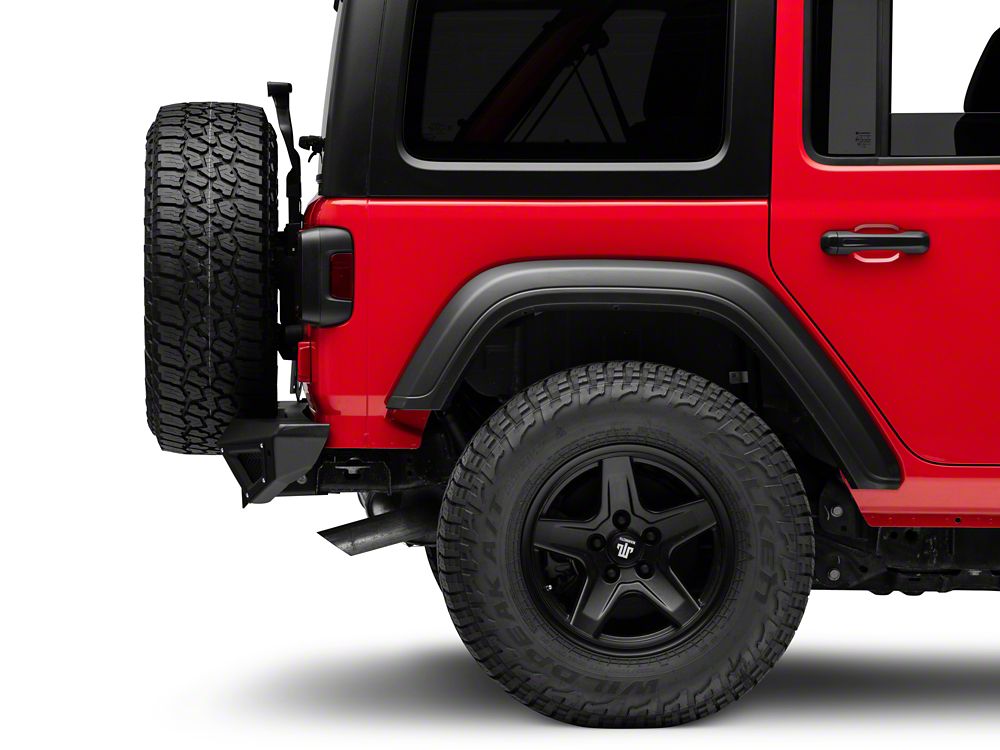 Barricade X-Series Rear Bumper; Black Inserts (18-25 Jeep Wrangler JL)