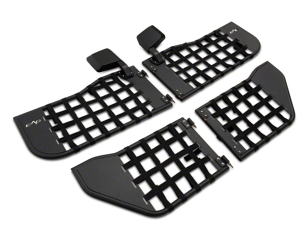 Barricade Tubular Matrix Doors with Mirrors (18-25 Jeep Wrangler JL 4-Door)