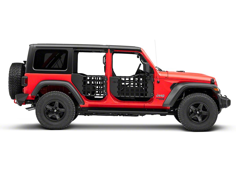 Barricade Tubular Matrix Doors with Mirrors (18-25 Jeep Wrangler JL 4-Door)