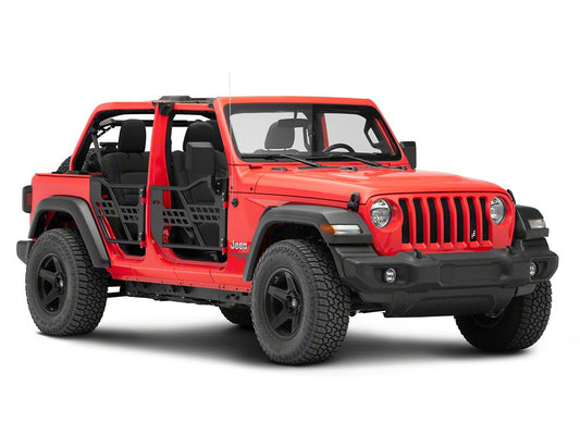 Barricade Tubular Safari Doors with Mirrors (18-25 Jeep Wrangler JL 4-Door)