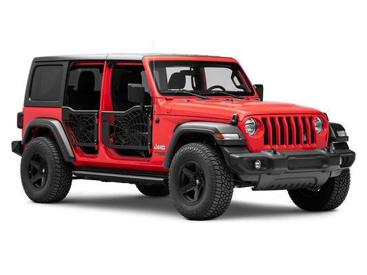 Barricade Tubular Spyder Web Doors with Mirrors (18-25 Jeep Wrangler JL 4-Door)