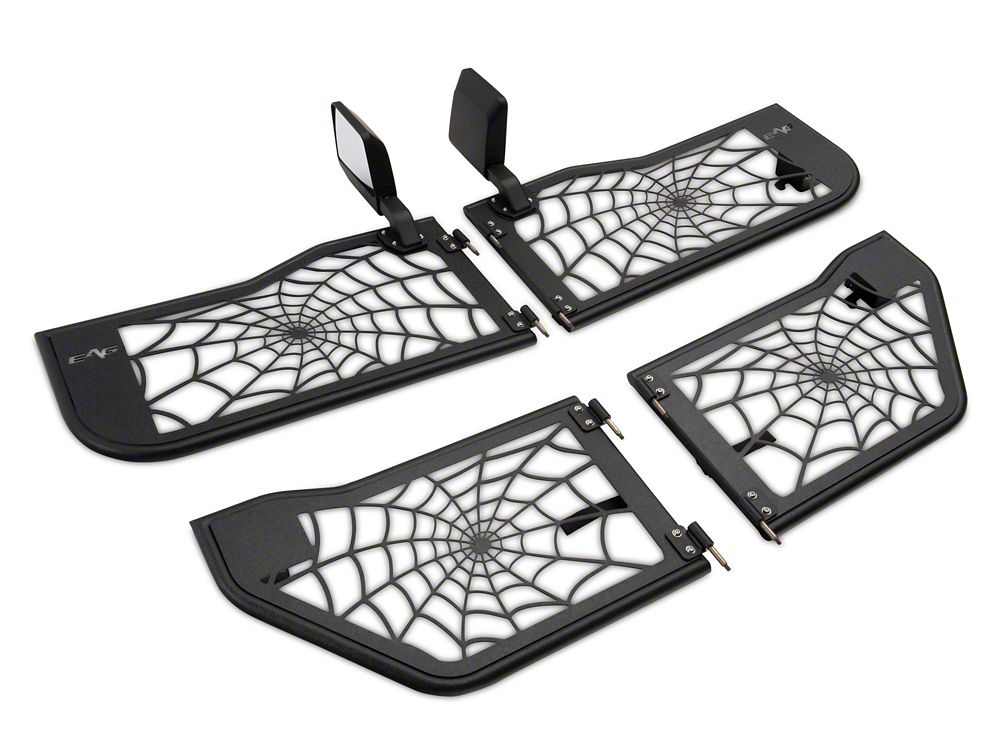 Barricade Tubular Spyder Web Doors with Mirrors (18-25 Jeep Wrangler JL 4-Door)