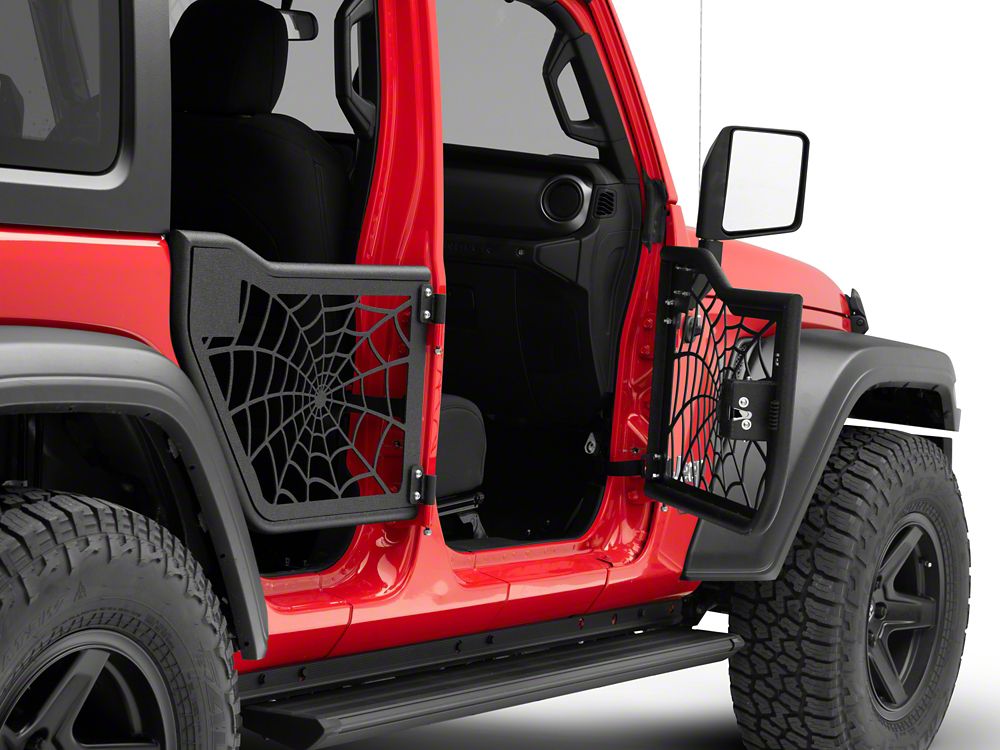 Barricade Tubular Spyder Web Doors with Mirrors (18-25 Jeep Wrangler JL 4-Door)