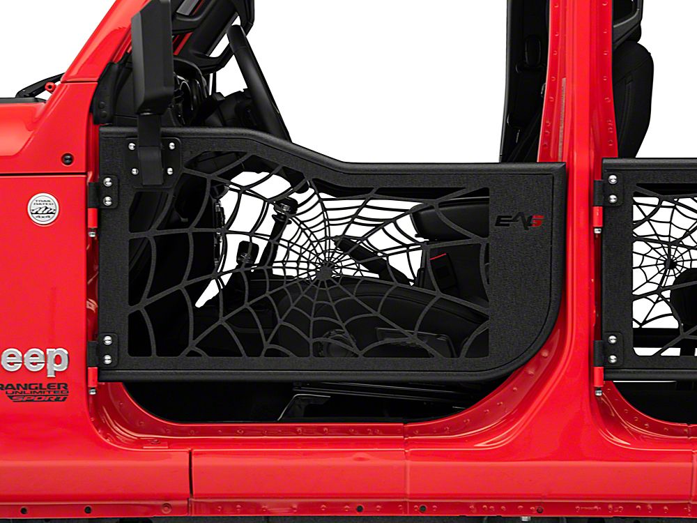 Barricade Tubular Spyder Web Doors with Mirrors (18-25 Jeep Wrangler JL 4-Door)