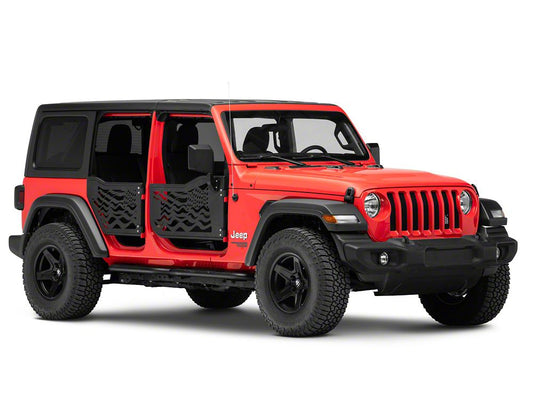 Barricade US Flag Tubular Doors With Mirrors (18-25 Jeep Wrangler JL 4-Door)