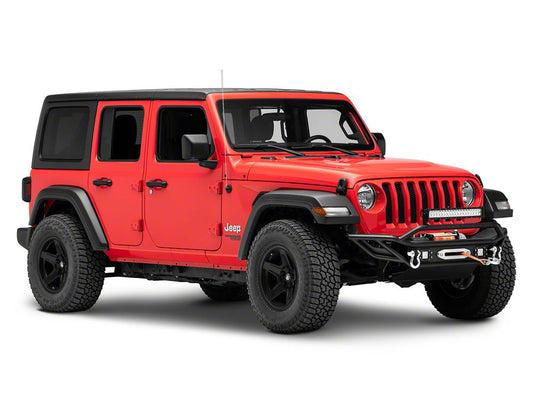 Barricade Trail Runner Front Bumper with LED Fog Lights and 20-Inch Dual Row LED Light Bar (18-25 Jeep Wrangler JL)