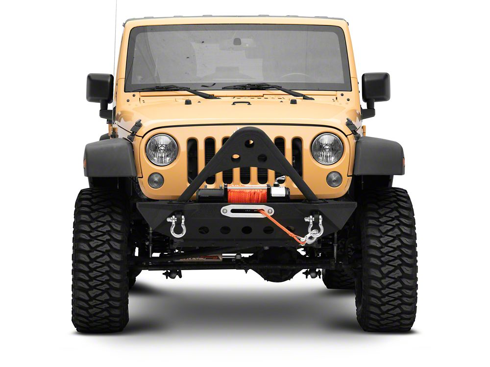 Barricade Stubby Winch Front Bumper with Stinger Bar (07-18 Jeep Wrangler JK)