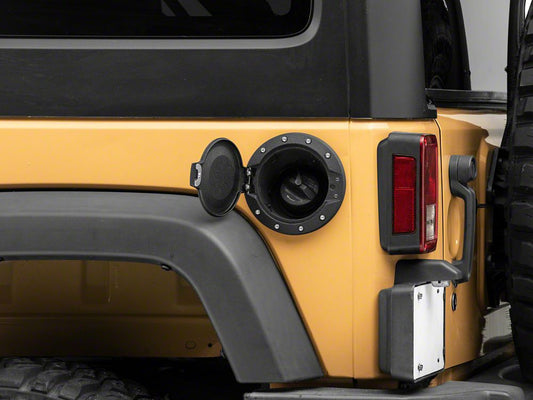 Barricade HD Fuel Door; Textured Black (07-18 Jeep Wrangler JK)