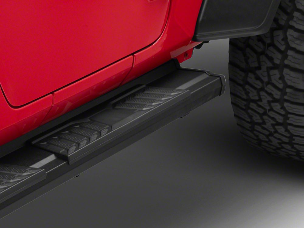 Barricade S6 Running Boards; Fine Textured Black (18-25 Jeep Wrangler JL 4-Door)