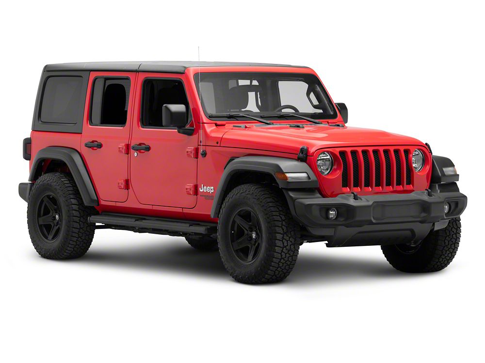 Barricade S6 Running Boards; Fine Textured Black (18-25 Jeep Wrangler JL 4-Door)
