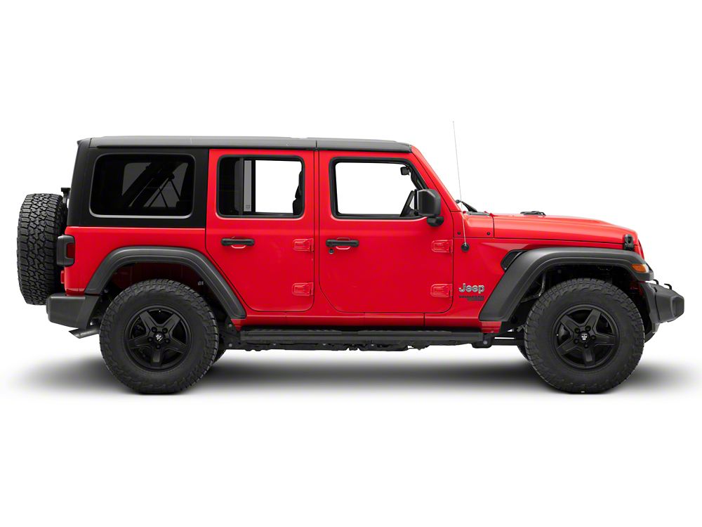 Barricade S6 Running Boards; Fine Textured Black (18-25 Jeep Wrangler JL 4-Door)
