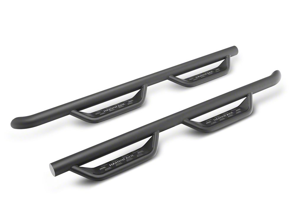 Barricade Tubular Drop Steps; Fine Textured Black (18-25 Jeep Wrangler JL 4-Door)