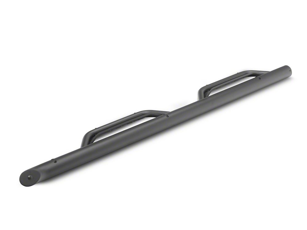 Barricade Tubular Drop Steps; Fine Textured Black (18-25 Jeep Wrangler JL 4-Door)