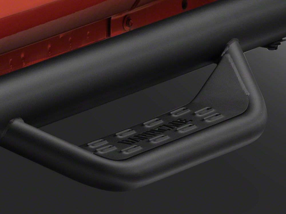Barricade Tubular Drop Steps; Fine Textured Black (18-25 Jeep Wrangler JL 2-Door)