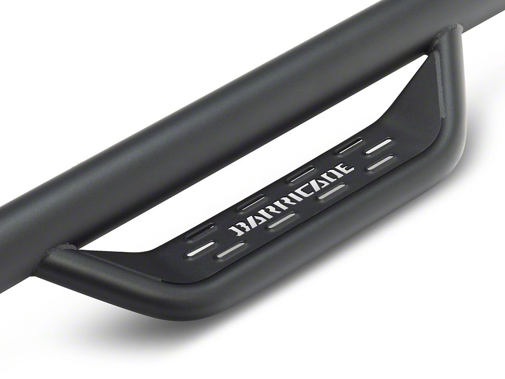 Barricade Tubular Drop Steps; Fine Textured Black (18-25 Jeep Wrangler JL 2-Door)