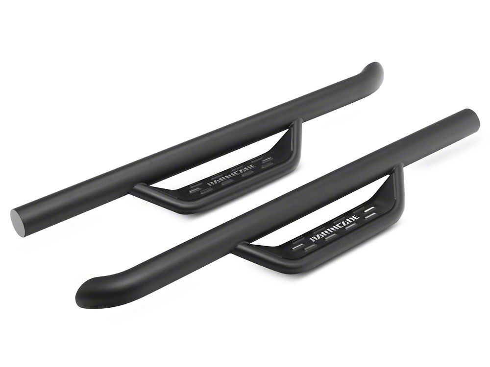 Barricade Tubular Drop Steps; Fine Textured Black (07-18 Jeep Wrangler JK 2-Door)
