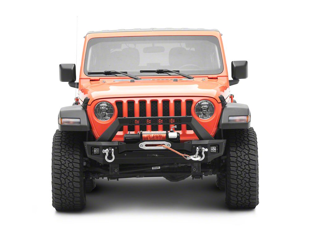 Barricade HD3 Stubby Winch Mount Front Bumper with LED Fog Lights (18-25 Jeep Wrangler JL)