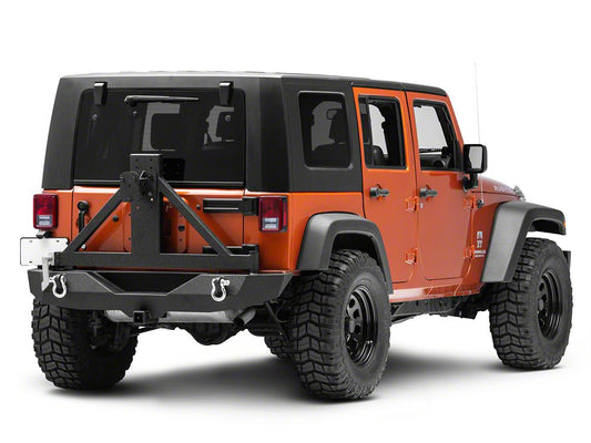 Barricade Trail Force HD Rear Bumper with Tire Carrier (07-18 Jeep Wrangler JK)