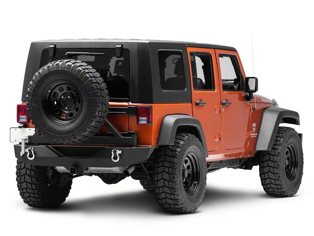 Barricade Trail Force HD Rear Bumper with Tire Carrier (07-18 Jeep Wrangler JK)