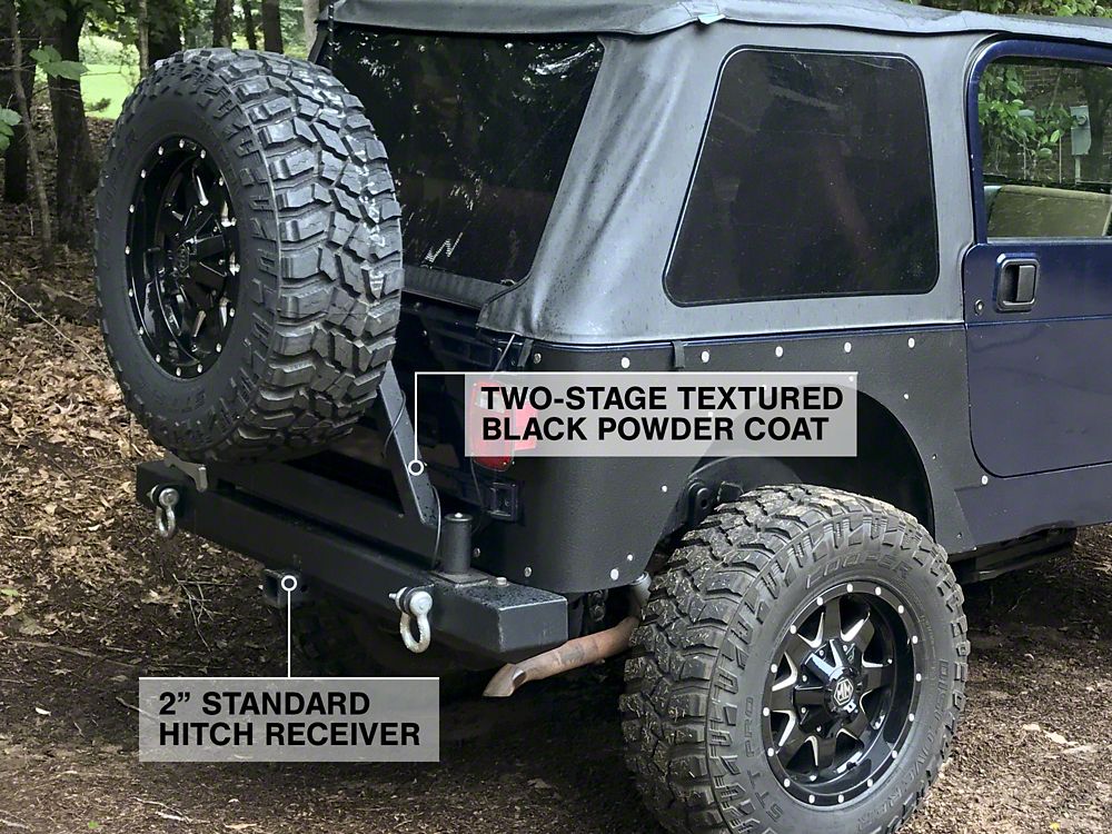 Barricade Classic Rear Bumper with Tire Carrier (87-06 Jeep Wrangler YJ & TJ)