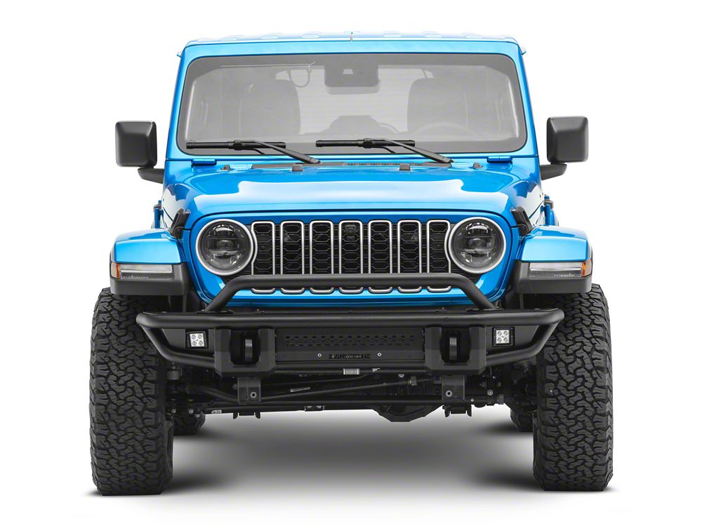Barricade HD4 Tubular Style Front Bumper with LED Fog Lights (18-25 Jeep Wrangler JL)