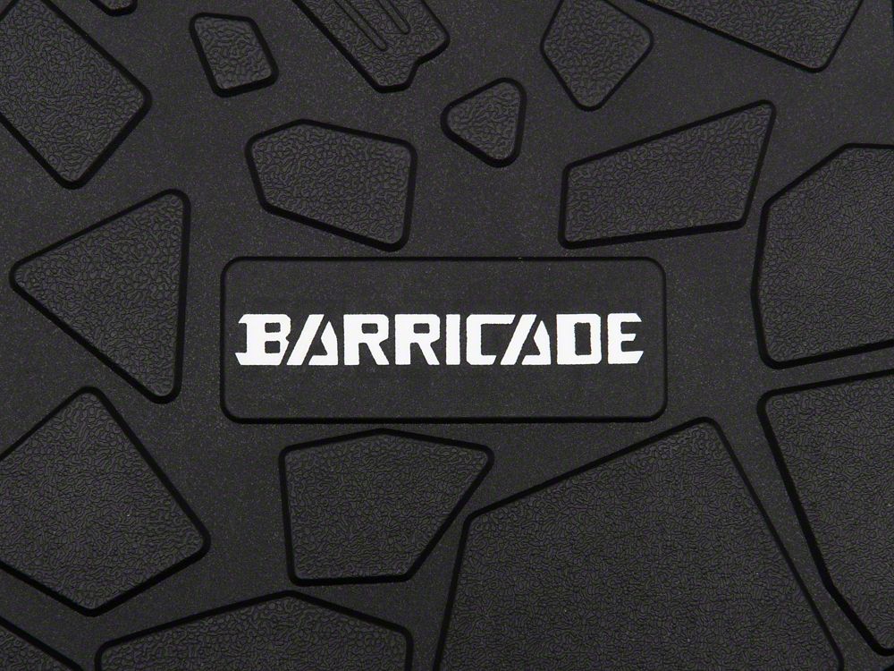 Barricade Custom Fit All-Weather Front and Rear Floor Liners; Black (18-25 Jeep Wrangler JL 4-Door)