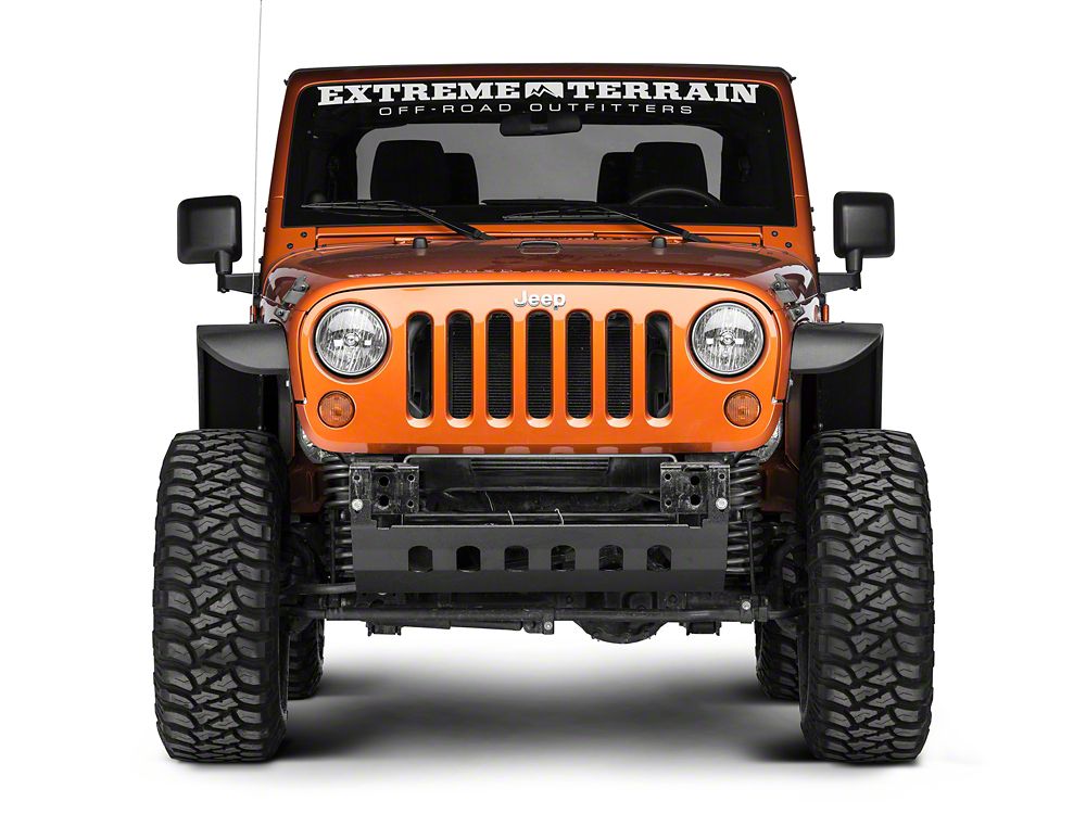 Barricade Skid Plate for Trail Force HD Bumper J20850 Only with 18-Inch Fog Light Extension Harness (11-18 Jeep Wrangler JK)