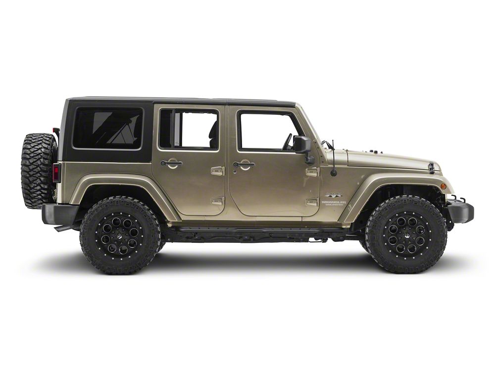 Barricade Formed HD Running Boards; Textured Black (07-18 Jeep Wrangler JK 4-Door)