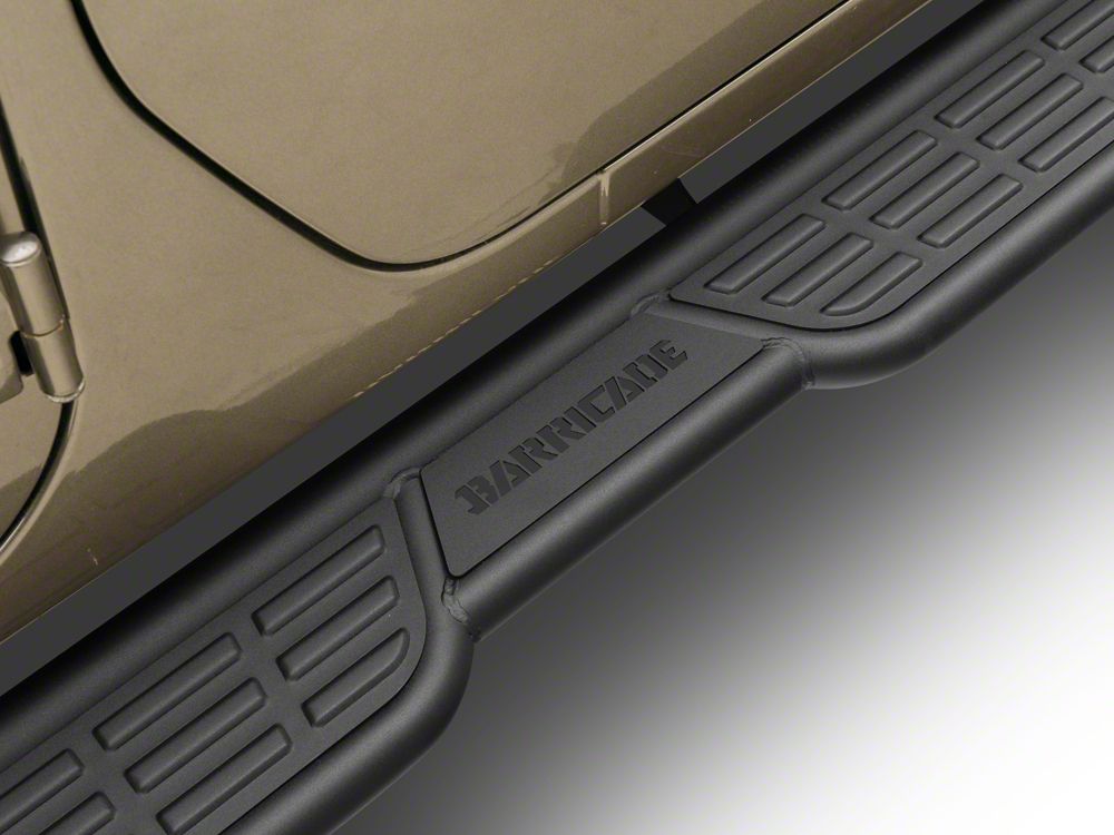 Barricade Formed HD Running Boards; Textured Black (07-18 Jeep Wrangler JK 4-Door)