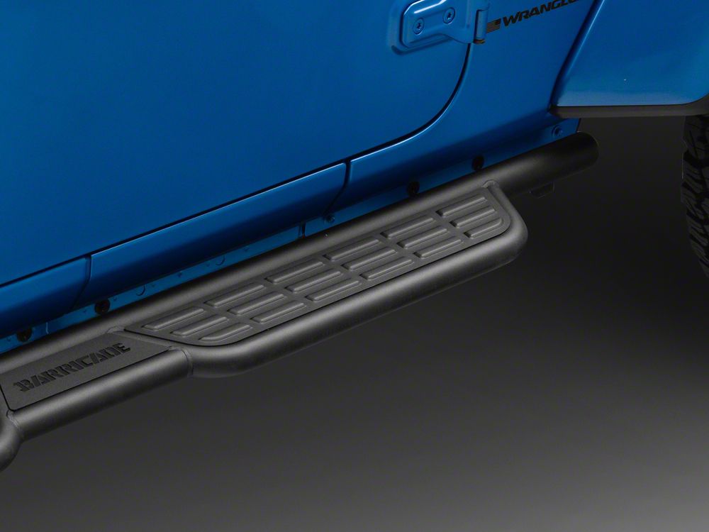 Barricade Formed HD Running Boards; Textured Black (18-25 Jeep Wrangler JL 4-Door)
