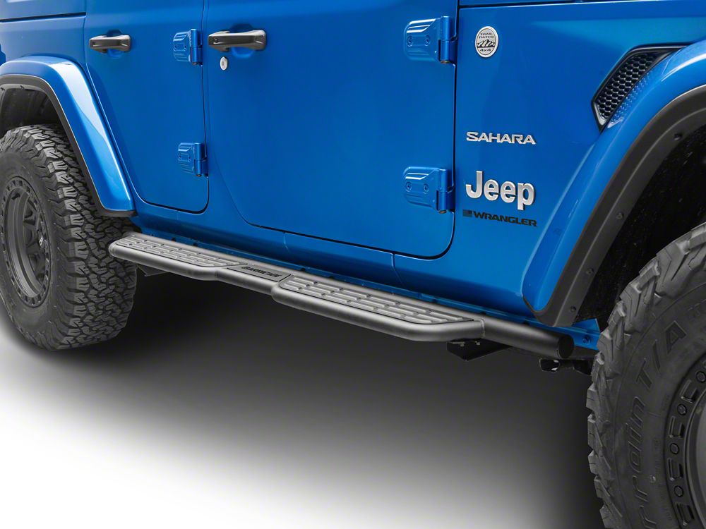 Barricade Formed HD Running Boards; Textured Black (18-25 Jeep Wrangler JL 4-Door)