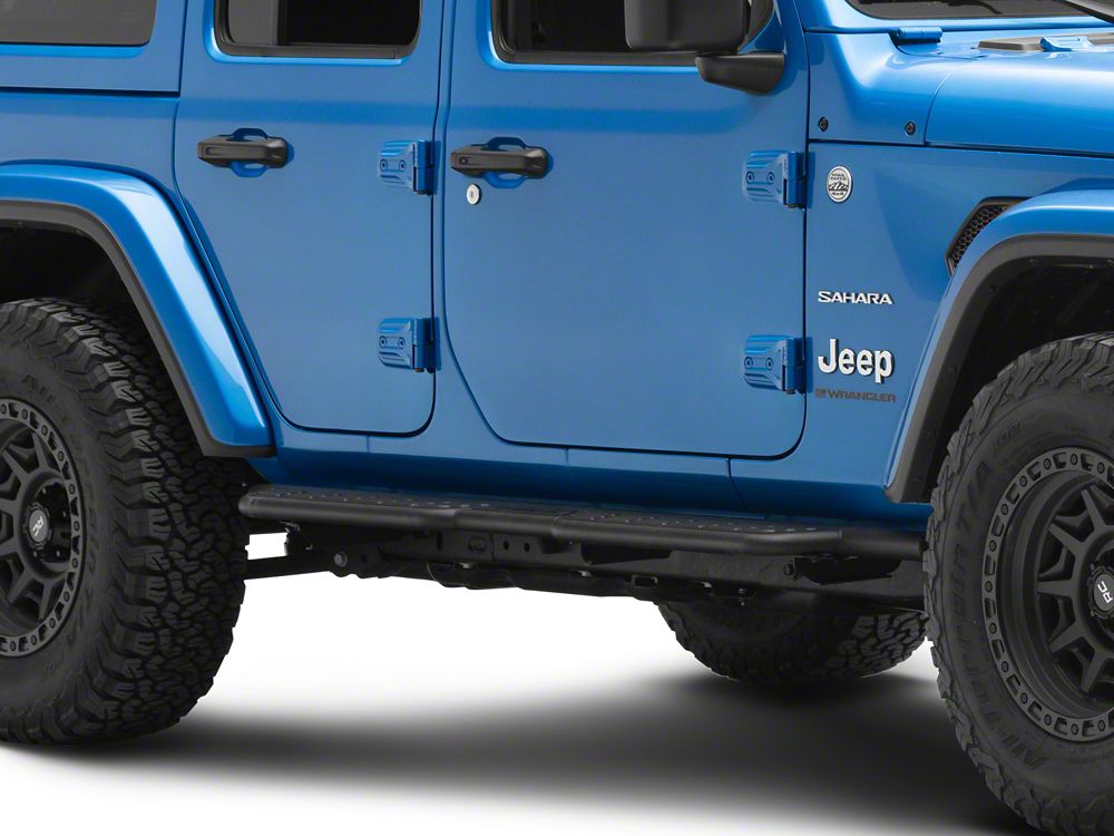 Barricade Formed HD Running Boards; Textured Black (18-25 Jeep Wrangler JL 4-Door)