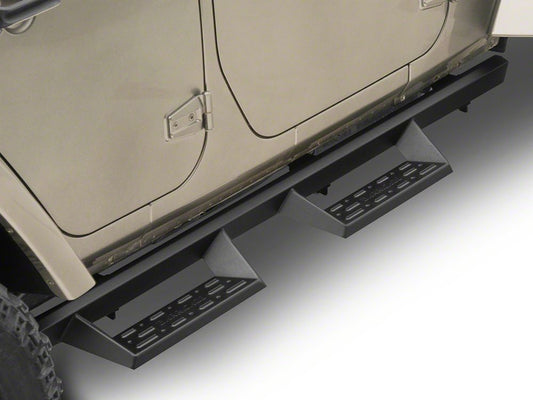 Barricade Canyon Drop Steps; Textured Black (07-18 Jeep Wrangler JK 4-Door)