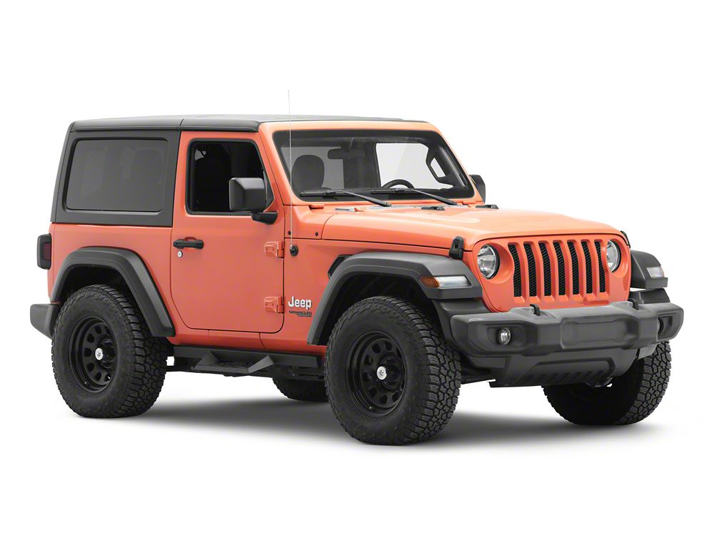 Barricade Canyon Drop Steps; Textured Black (18-25 Jeep Wrangler JL 2-Door)
