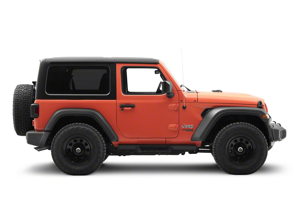 Barricade Canyon Drop Steps; Textured Black (18-25 Jeep Wrangler JL 2-Door)