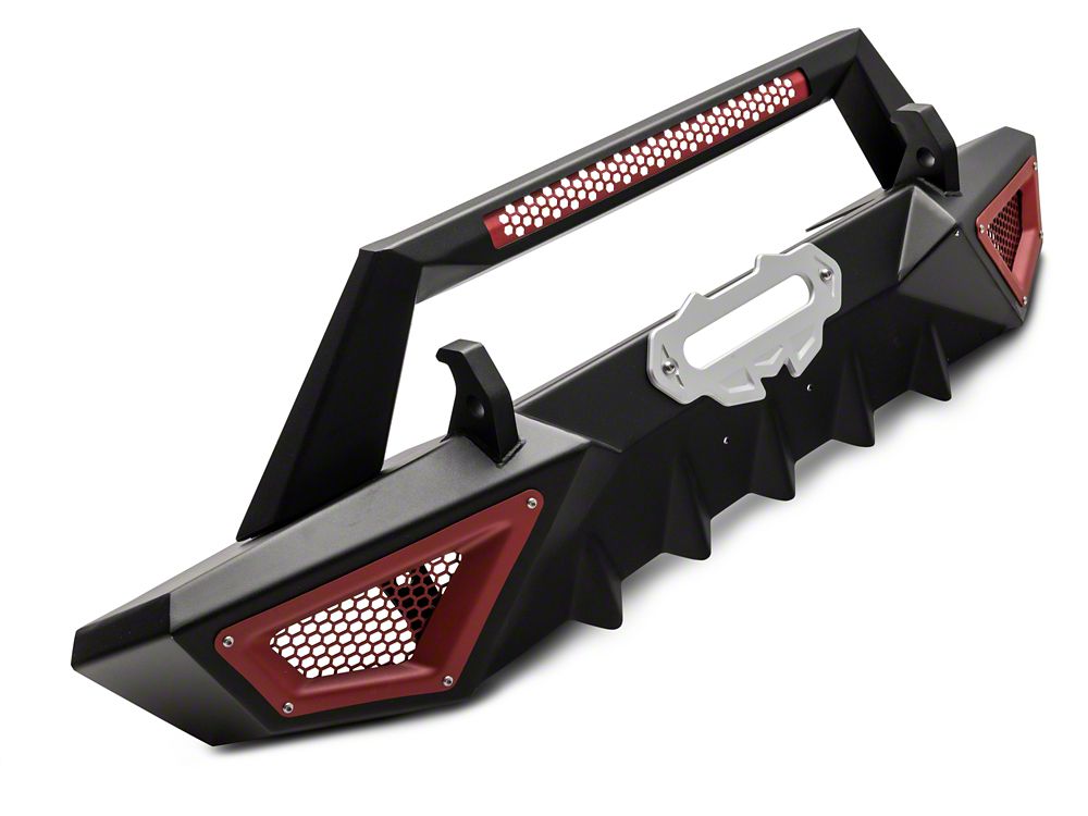 Barricade X-Series Front Bumper; Red Inserts (20-25 Jeep Gladiator JT)